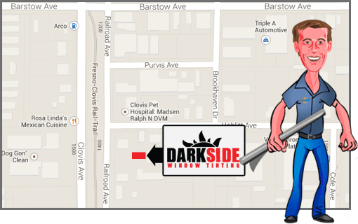 Map to Darkside Window Tinting