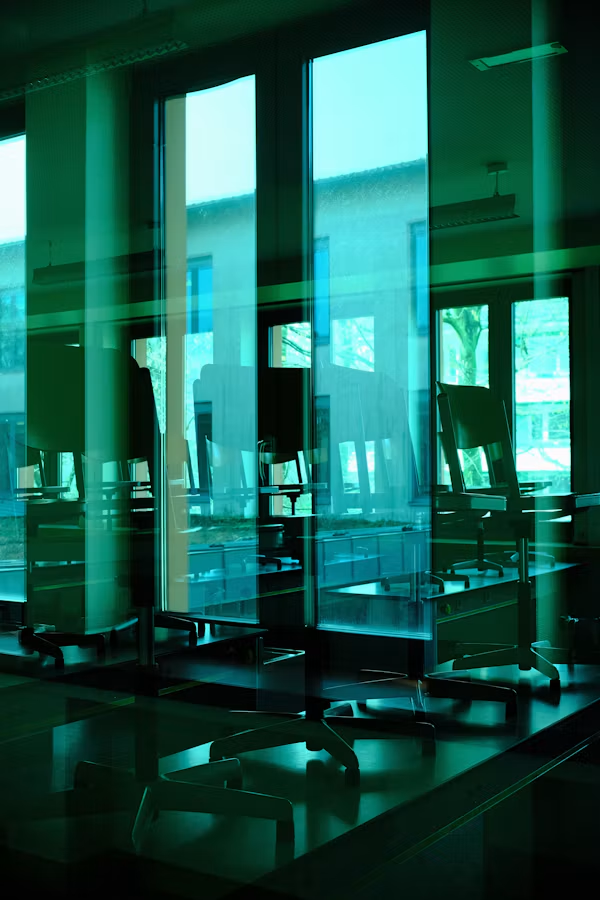 Security window film installation for commercial office windows.