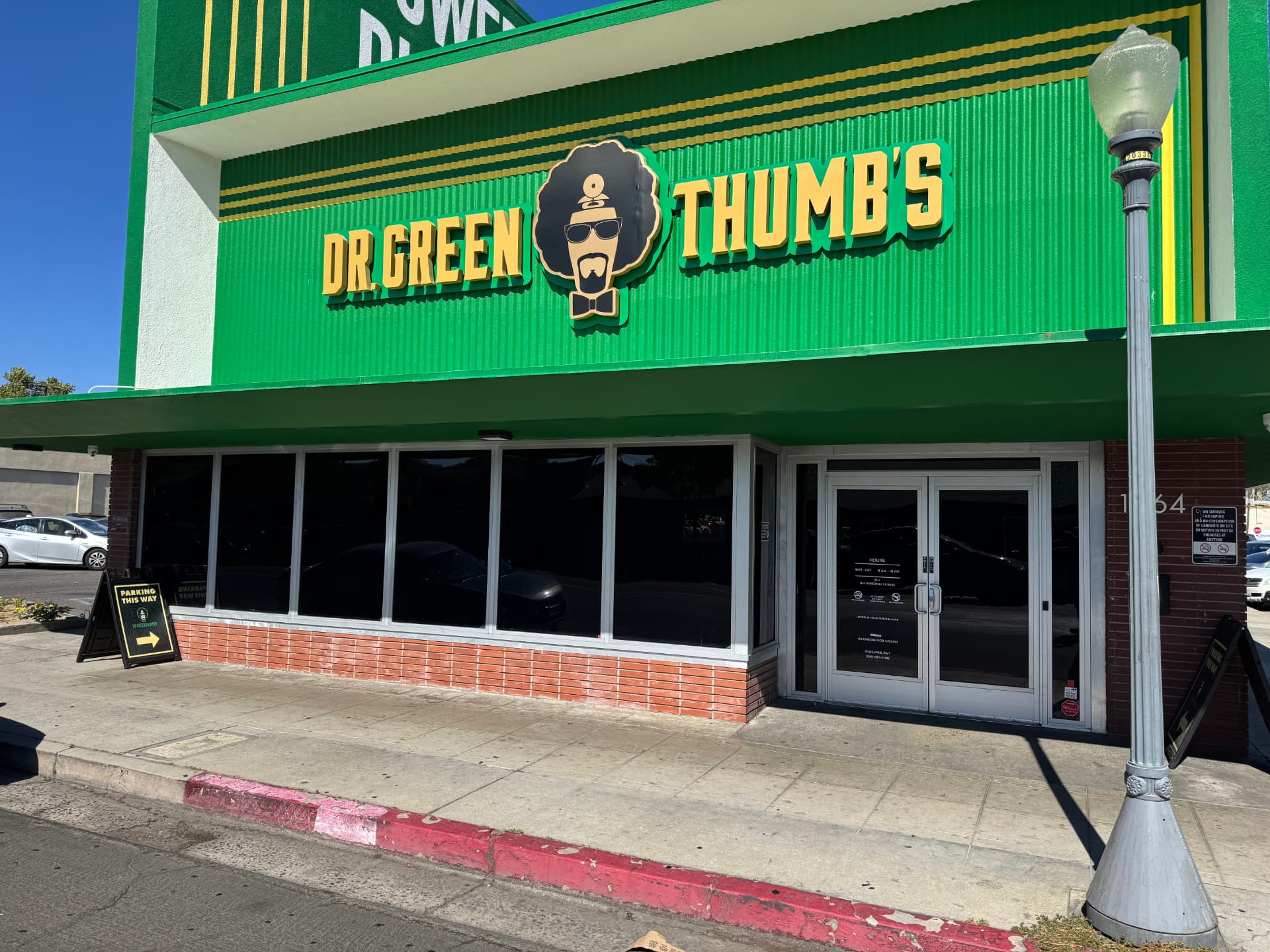 Dr. Green Thumb's Dispensary, Fresno - Riot Glass Storefront