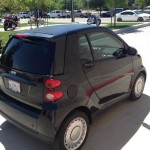 smart car with tinted windows